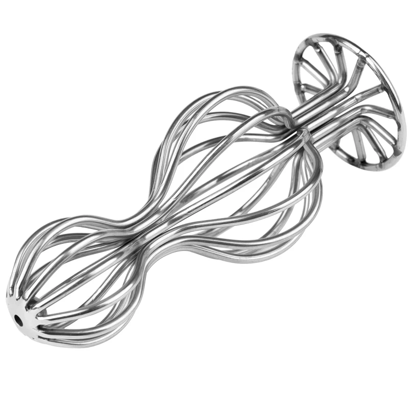 Double Ball Stainless Steel Anal Toys Round Base Hollow Butt Plug Set Adult Sex Toys Made of Durable Metal