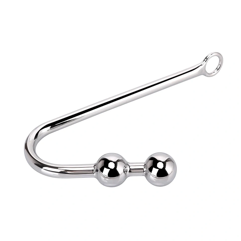 Women's Adult Sex Toys Metal Anal Hook with Two Balls for Bondage Gear and Butt Plug Play Juguetes Sexuales Anal