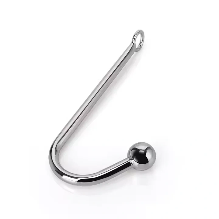 Women's Single Ball Curved Stainless Steel Anal Hook Butt Plug Bondage Gear Sex Toy Juguetes Sexuales Anal Toys