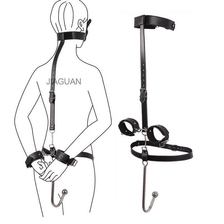 Bondage Gear Adult Sex Toy Set Includes Anal Hook and Mouth Gas Harness BDSM Products for Women and Men Juguetes Sexuales