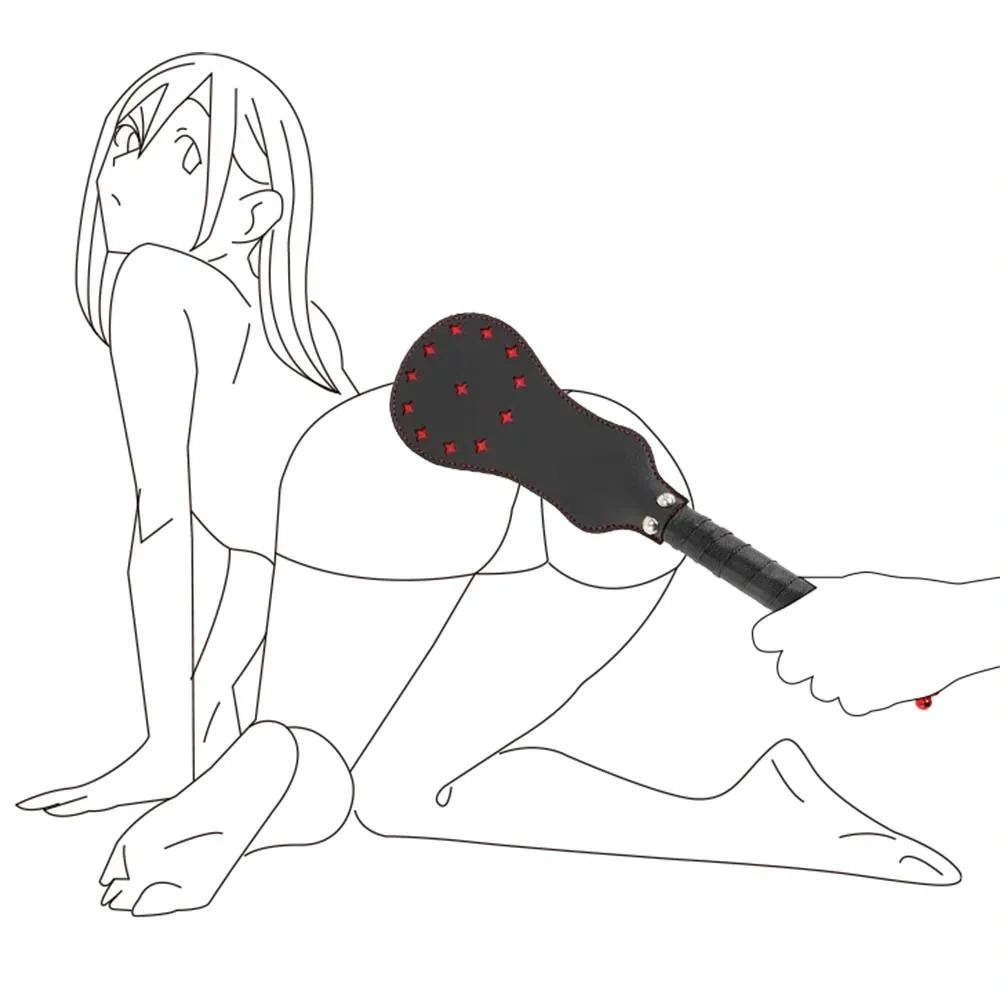 BONDAGE GEAR PU Leather BDSM Paddle Whips with Bells Fetish Bondage Slave Sex Toys for Adults Juguetes Sexual Adult SM Type