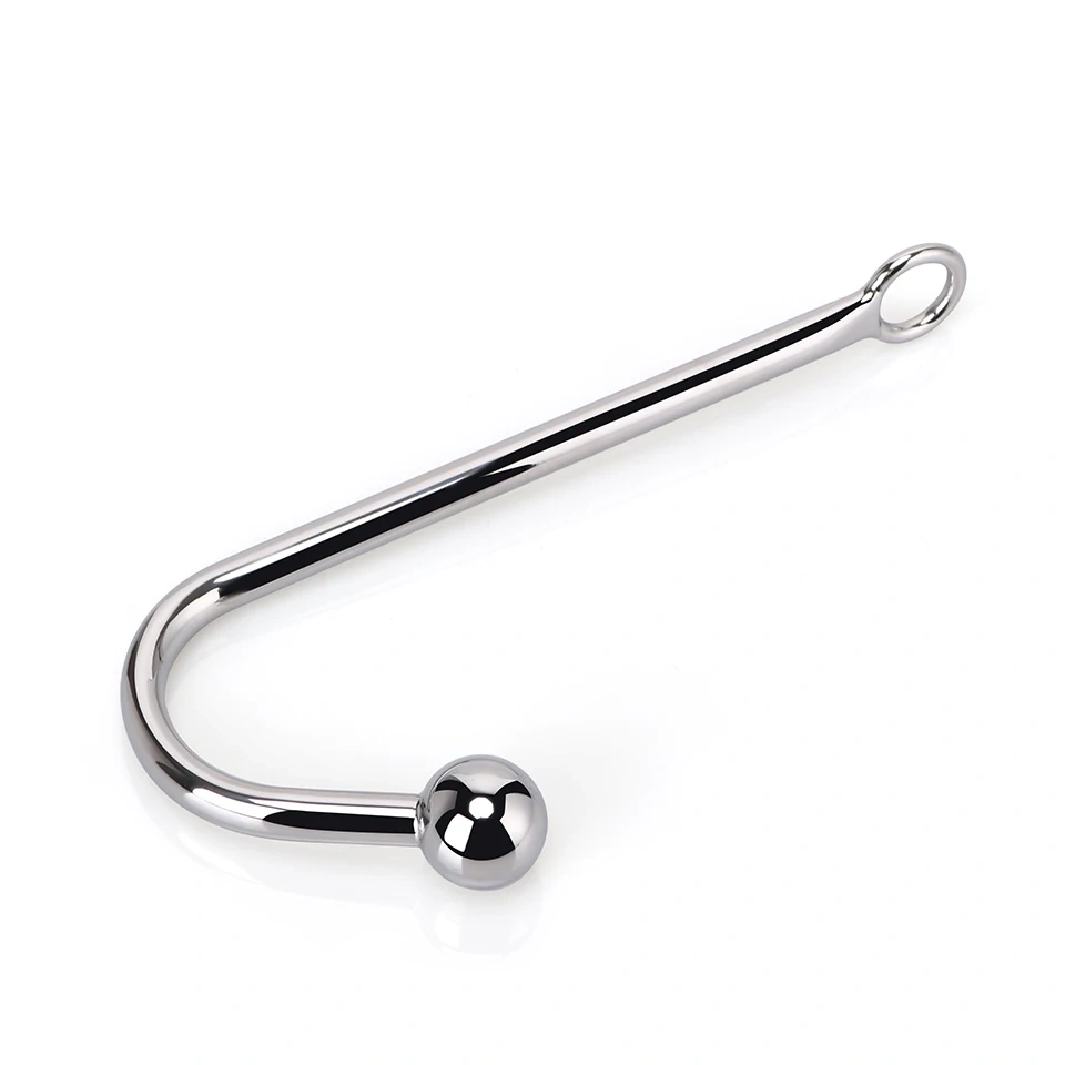 Single Curved Stainless Steel Anal Hook Butt Plug Women's Bondage Gear for Adult Sex Juguetes Sexuales and Sex Toys