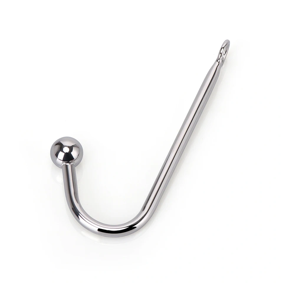 Single Curved Stainless Steel Anal Hook Butt Plug Women's Bondage Gear for Adult Sex Juguetes Sexuales and Sex Toys