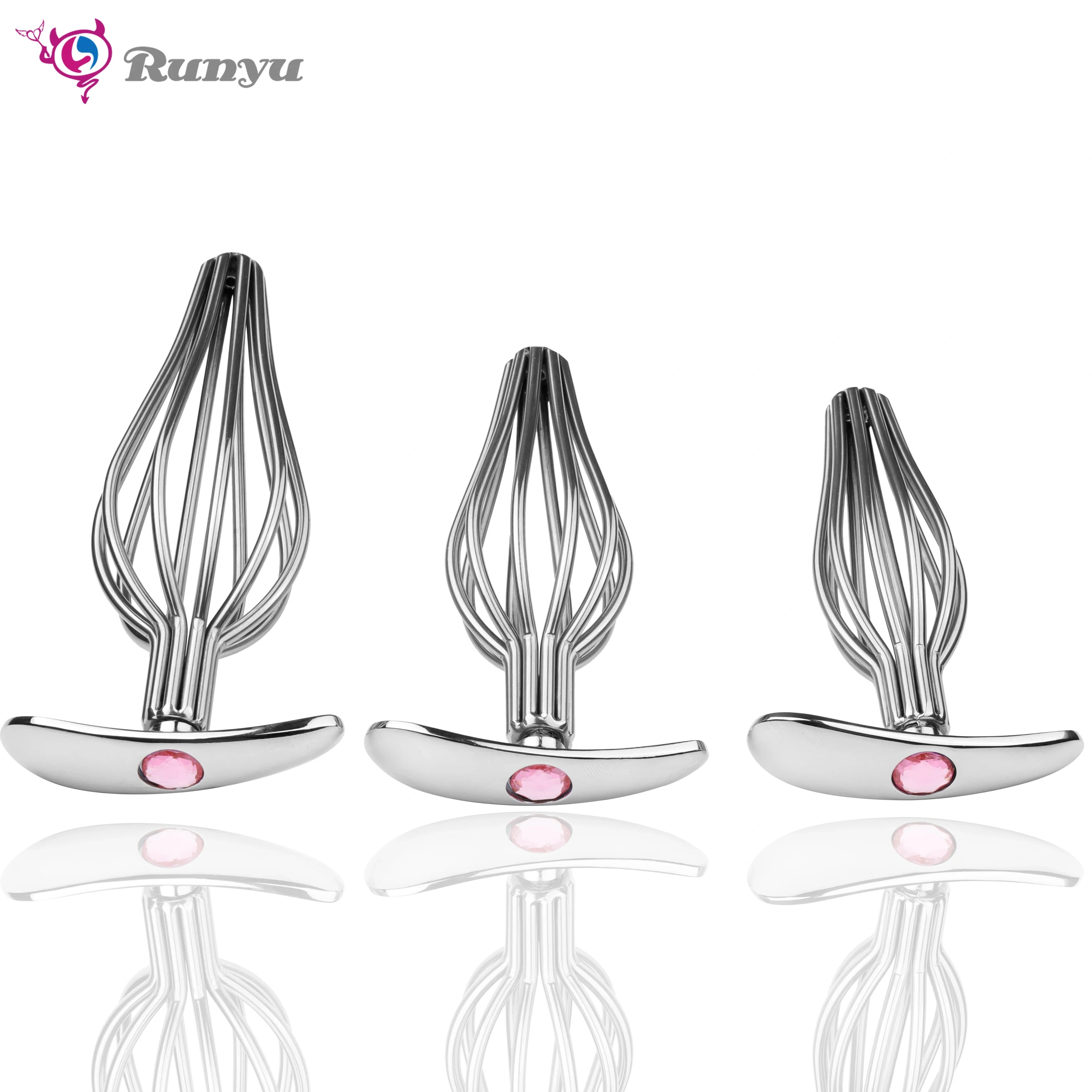 Set of 3 Sizes Stainless Steel Bottom Metal Anal Plug Sex Toys for Adults Fun Butt Plug for Men and Women Adult Fun