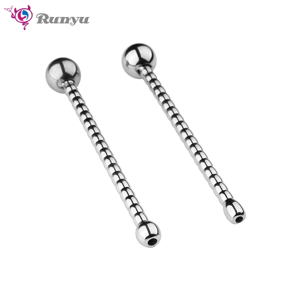 Stainless Steel Urethral Dilator with Round Head Penis Toys for Adult Sex Two Sizes Man Sex Toys