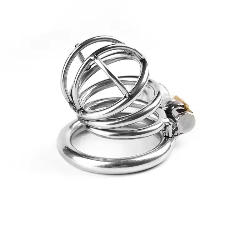 Men's Short Chastity Cage Adult Sex BDSSM Toys Stainless Steel Penis Lock Jugue Male Toys