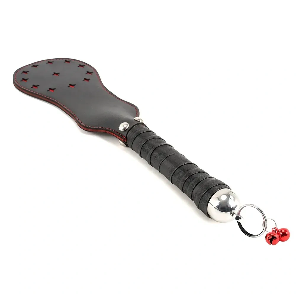 BONDAGE GEAR PU Leather BDSM Paddle Whips with Bells Fetish Bondage Slave Sex Toys for Adults Juguetes Sexual Adult SM Type
