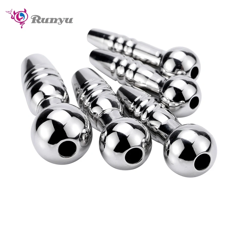 Stainless Steel Urethral Sound Penis Toys for BDSM Hollow Plug Sounding Urethral Sex Toys for Men Painful Bondage Gear