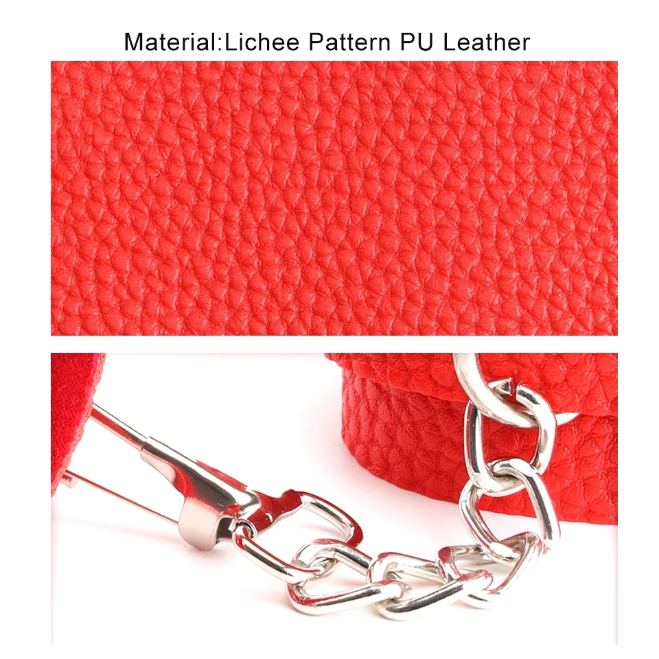 Lichee Pattern Bondage Gear 8 PCS BDSM Restraints Kit Adult Sex Toys for Women Leather Bondage Sets Juguetes Sexuales