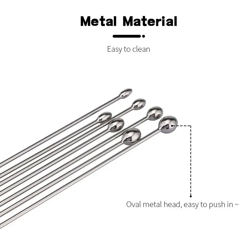 Long Sounding Urethral Stainless Steel Penile Toys BDSM Urethral Sounds Set Bondage Gear Sex Toys for Men