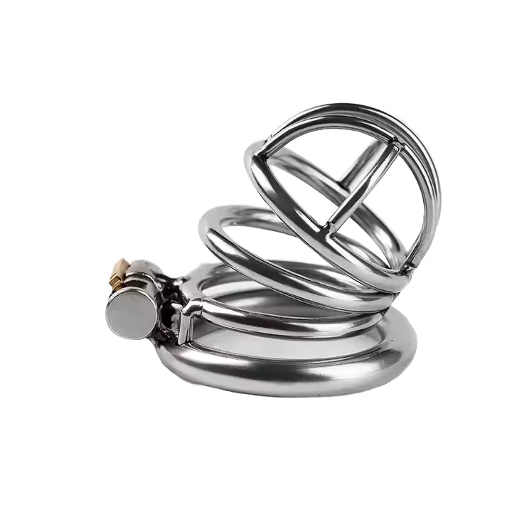 Men's Short Chastity Cage Adult Sex BDSSM Toys Stainless Steel Penis Lock Jugue Male Toys