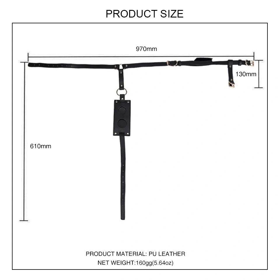Adult Strap-On Dildo Bondage Belt PU Leather Sex Toys Juguetes Sexuales for Bondage Gear Sessions