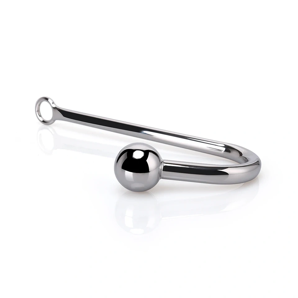 Single Curved Stainless Steel Anal Hook Butt Plug Women's Bondage Gear for Adult Sex Juguetes Sexuales and Sex Toys
