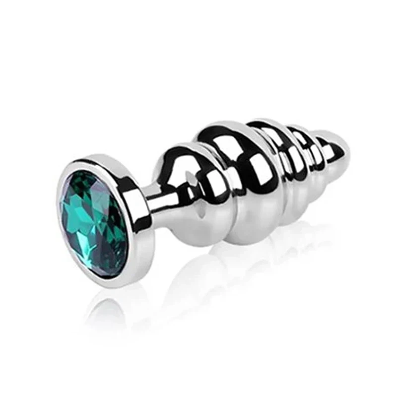 Ribbed Metal Anal Plug Sex Toy Fun Sex Toys for Woman and Man Used in Sex Games and Jewelry Inspired by Butt Plug Jewelry