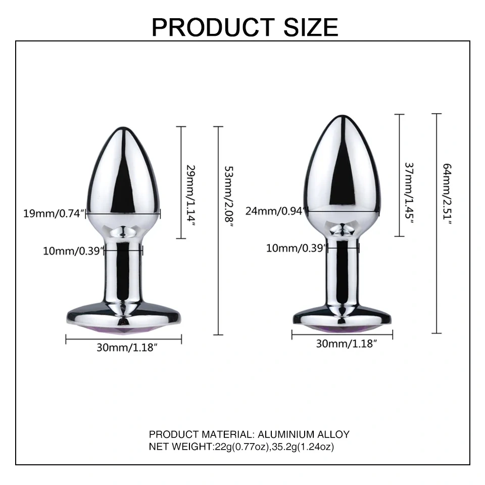 Mini Heart Base Aluminum Alloy Butt Plug Sex Toys for Women and Men Anal Plug with Juguetes Sexuales