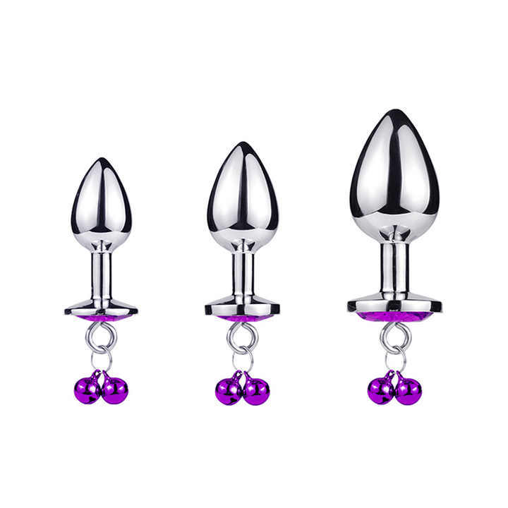 Aluminium Alloy Anal Plug with Bells Fun Adult Toys for Men and Women Metal Butt Plug Sex Toys Juguetes Sexuales