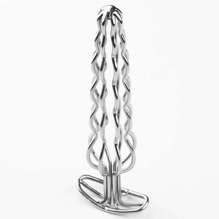 Anal Butt Plug Sex Toy Six Ball Stainless Steel Hollow Design  for Women and Men