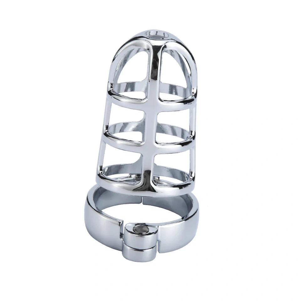 Stainless Steel Hollow Chastity Cage Male Sex Toys Ring Chastity Device BDSM Games Bondage Gear Penis Lock for Men