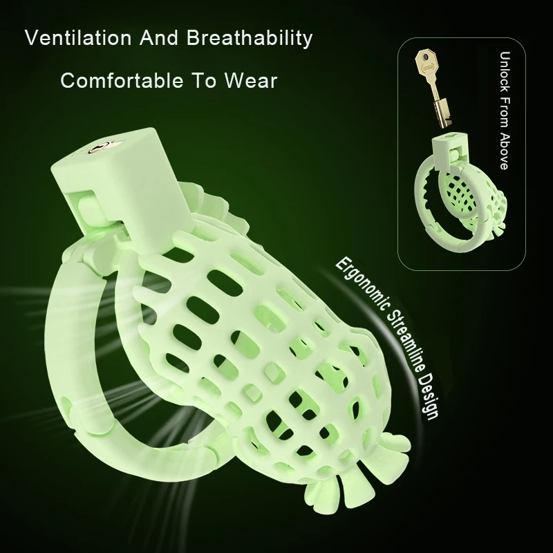3D Long Grid Cage Chastity Lock Adjustable Ring Size Sex Toys for Men Adult Male Bondage Gear Juguetes Sexuales