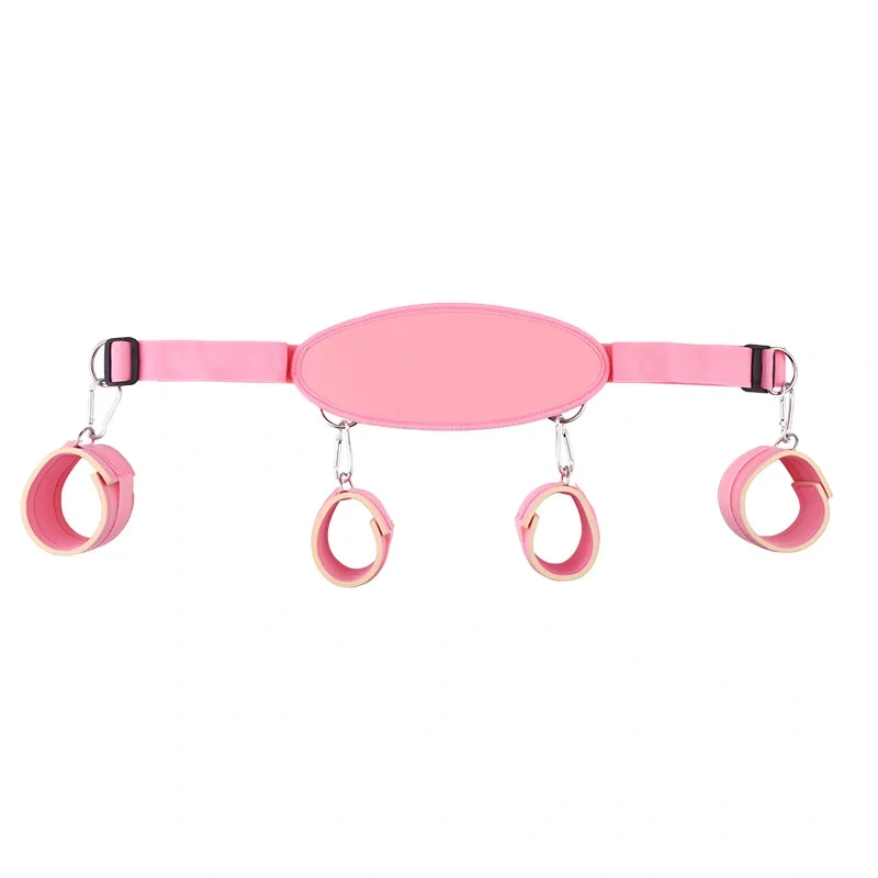 Bondage Gear Black Pink Handcuffs with Ankle Cuffs Age-Appropriate Sex Toys for Adults for Couples-Juguetes Sexuales