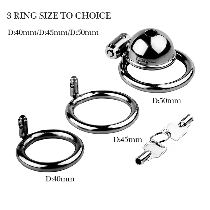 Stainless Steel Male Penis Lock Short Chastity Cage BDSM Bondage Gear Sex Toys for Men