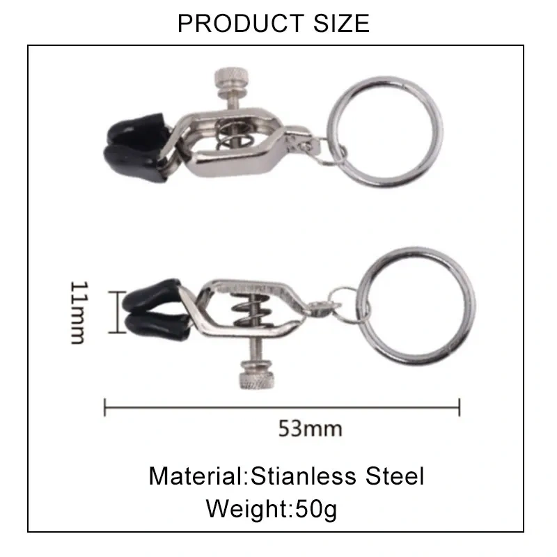 Stainless Steel Nipple Toys for Women Metal Nipple Clamps with Round Ring BDSM-SM Sex Toys Bondage Gear Juguetes Sexuales