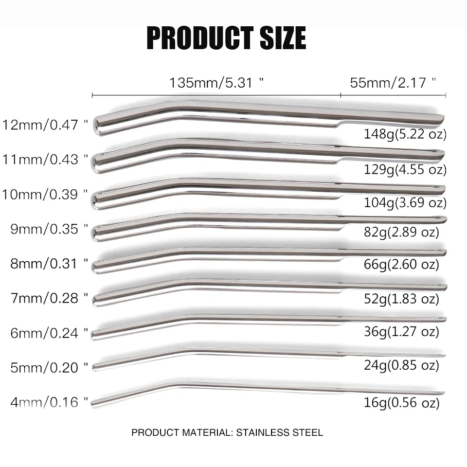 Men's BDSM Penis Plug Sex Toys Stainless Steel Pain Urethra Sounding Kit Set Bondage Gear Penile Toys