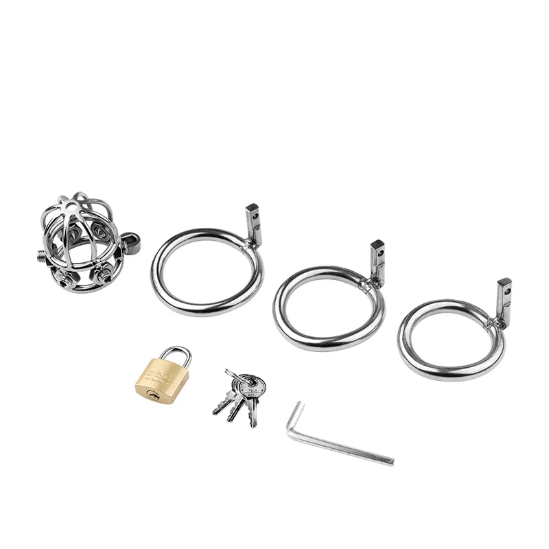 Stainless Steel Penis Lock Chastity Cage Sex Toys for Men BDSM Gear for SM Games and Bondage Play