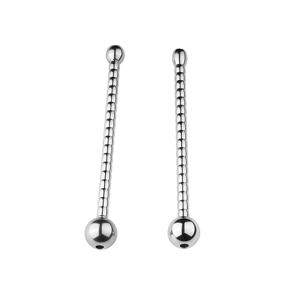 Stainless Steel Urethral Dilator with Round Head Penis Toys for Adult Sex Two Sizes Man Sex Toys