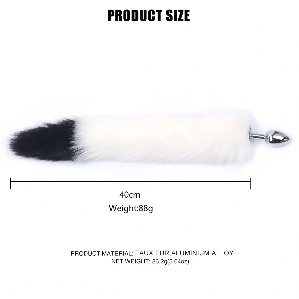 Cosplay Anal Plug and Double Color Fox Tail Butt Plug Mixed-Color Anal Toys for Women Sex Massager Juguetes Sexuales