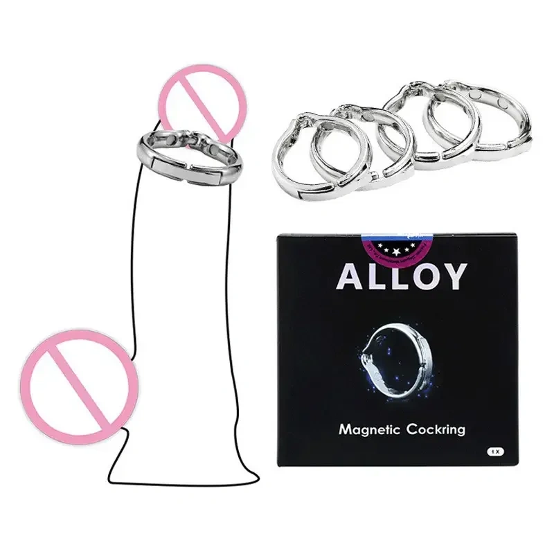 Men's Metal Cock Ring Anal Stimulation Vibrating Silicone Sexual Product Stainless Steel Piercing Penis Toys Juguetes Sexuales