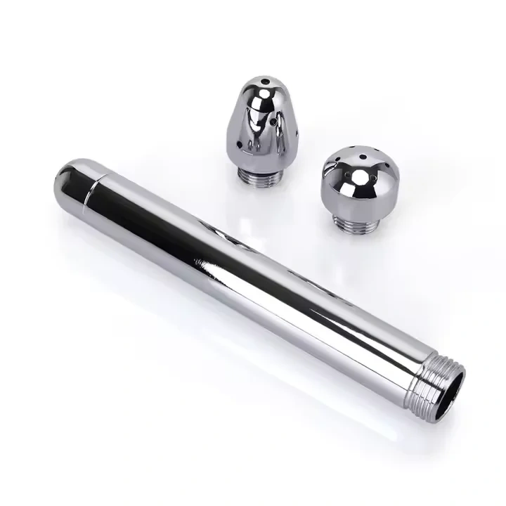 Stainless Steel Anal Toys Shower Enema Kit Metal Plug Nozzle and Vaginal Douche Adult Sex Toys Juguetes Sexuales