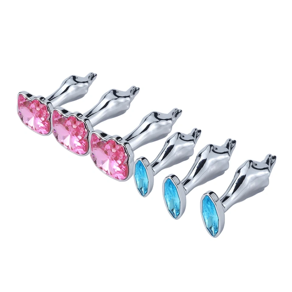 Hand-Shaped Metal Anal Plug and Vaginal Massage Sex Toy Jewel-Based Butt Plug for Women Juguetes Sexuales for Women