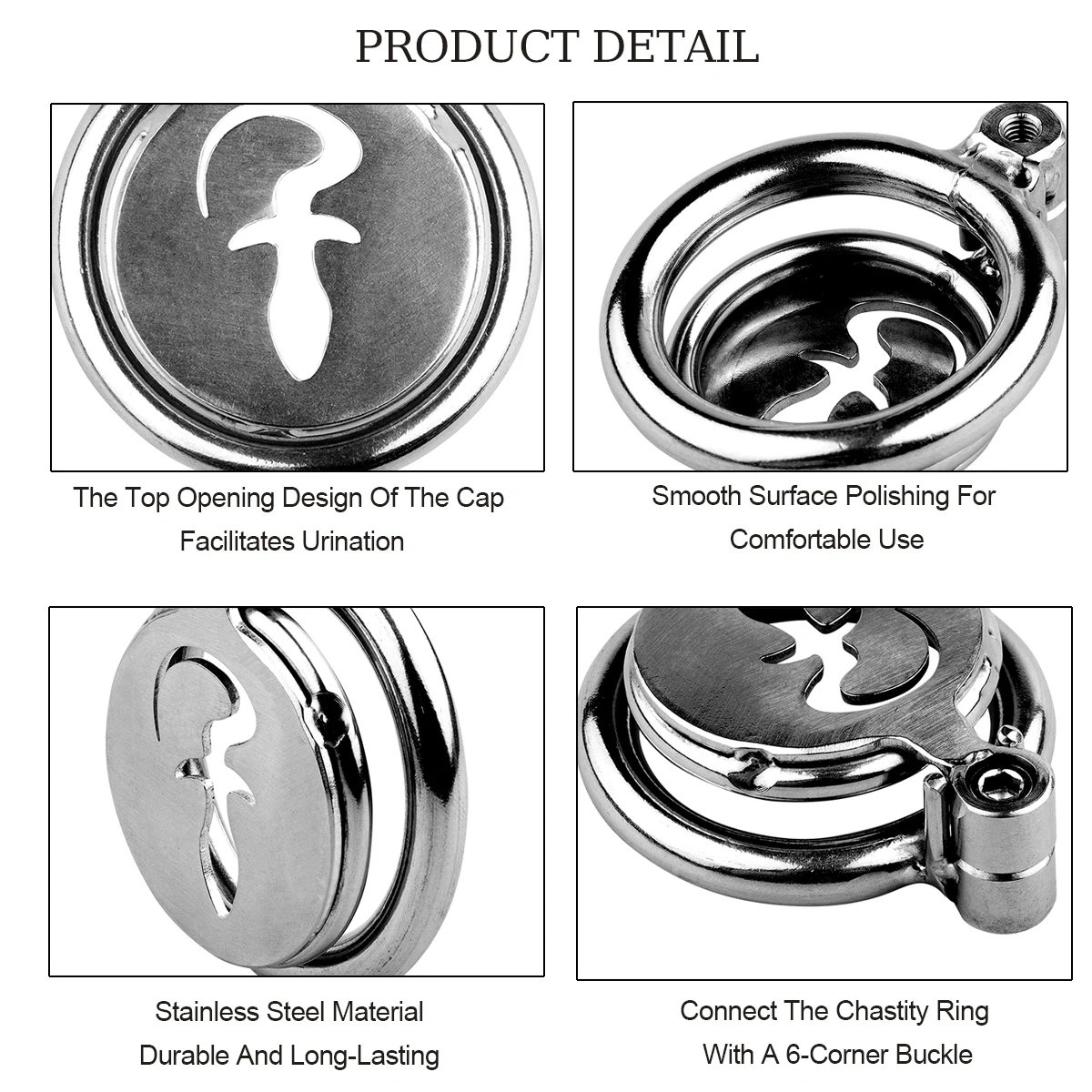 Men's Stainless Steel Chastity Cage Short Penis Lock Metal BDSM Device Sex Toys for Bondage Gear Juguetes Sexuales for Men