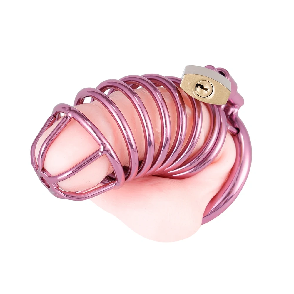 Stainless Steel Male Chastity Device Penis Lock Chastity Cage Sex Toy BDSM Gear for Men's Bondage Play