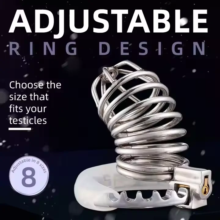 Adjustable Adult Male Chastity Lock Cage Serpentine Shaped Sex Toys BDSM Gear BDSM SM Bondage Gear for Men