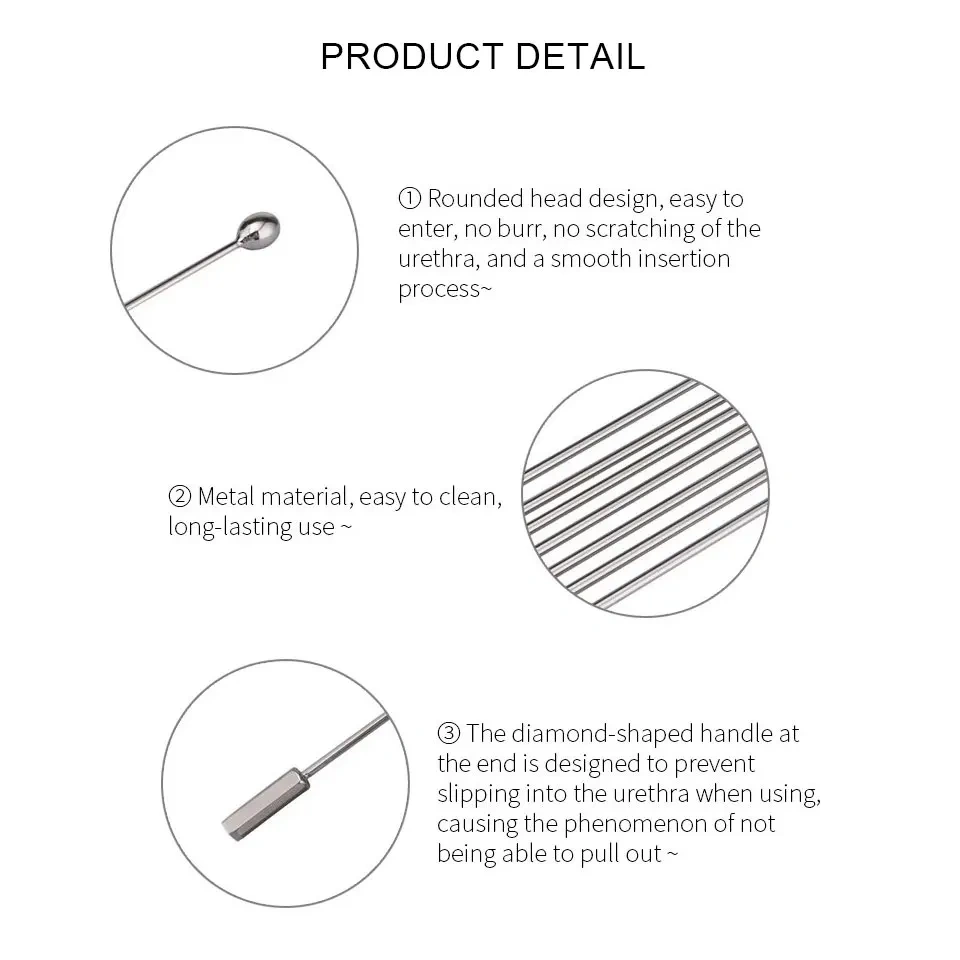 Long Sounding Urethral Stainless Steel Penile Toys BDSM Urethral Sounds Set Bondage Gear Sex Toys for Men