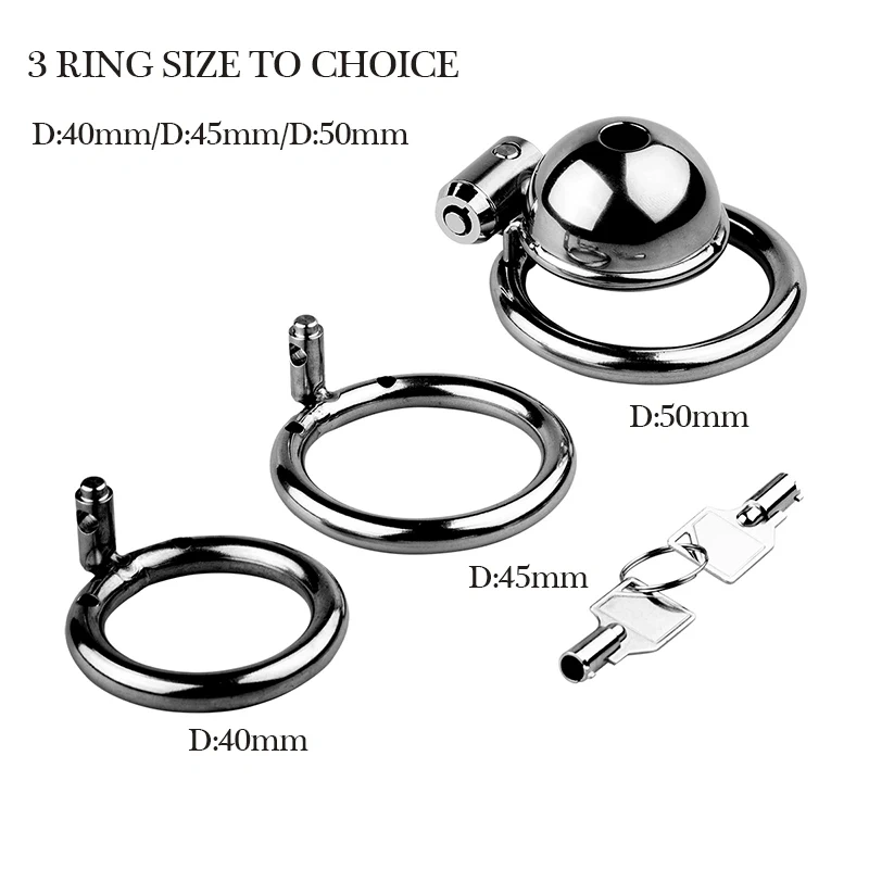 Short Stainless Steel Metal Chastity Cage for Men Male BDSM Sex Toys Penis Lock Chastity Device