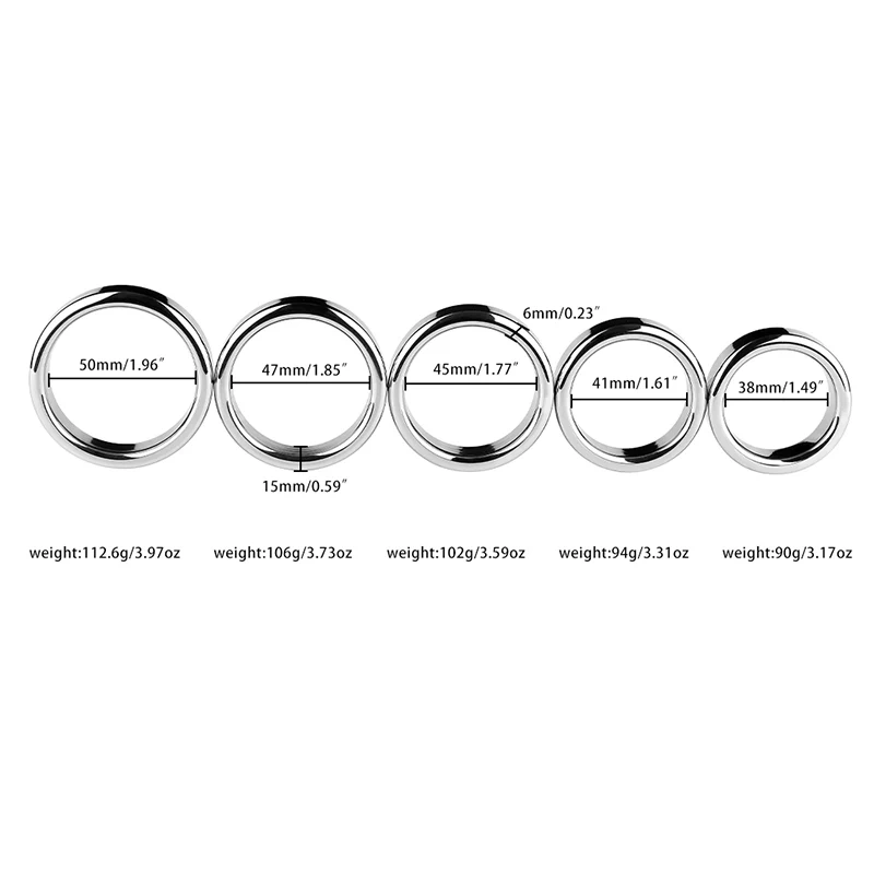 Men's Stainless Steel Cock Ring Delay Ejaculation Sex Toys Penis Ring Toys Juguetes Sexuales Para Hombres