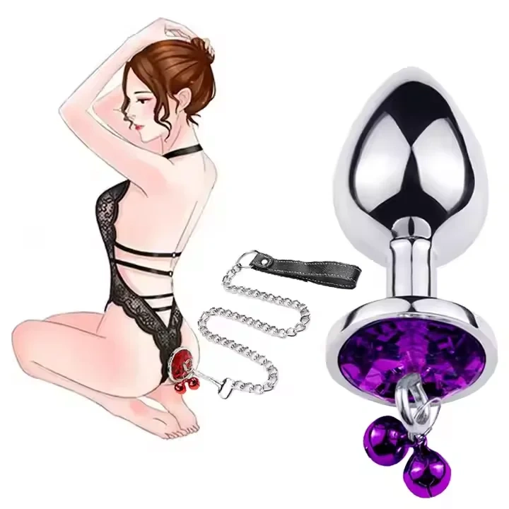 Bells Adult Toys Metal Alloy Anal Plug with Leash Sex Toys for Men and Women Juguetes Sexuales