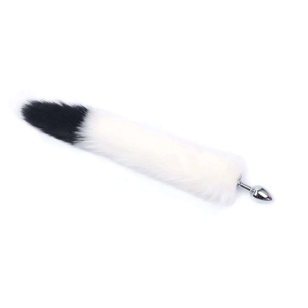 Cosplay Anal Plug and Double Color Fox Tail Butt Plug Mixed-Color Anal Toys for Women Sex Massager Juguetes Sexuales