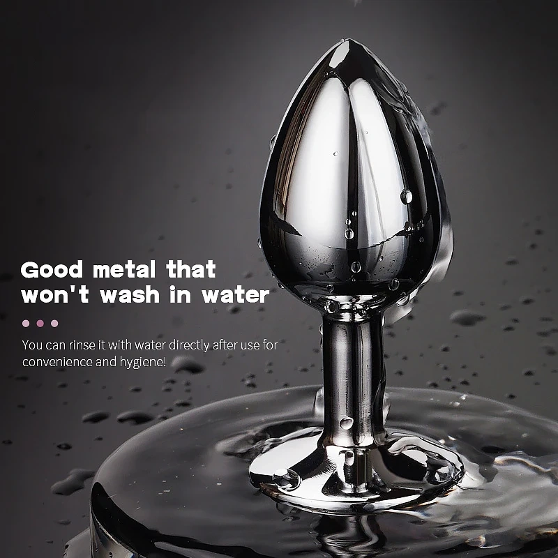 Aluminium Alloy Anal Plug Jewel Color Funy Toys for Adults Red Metal Butt Plug Sex Toys for Women and Men
