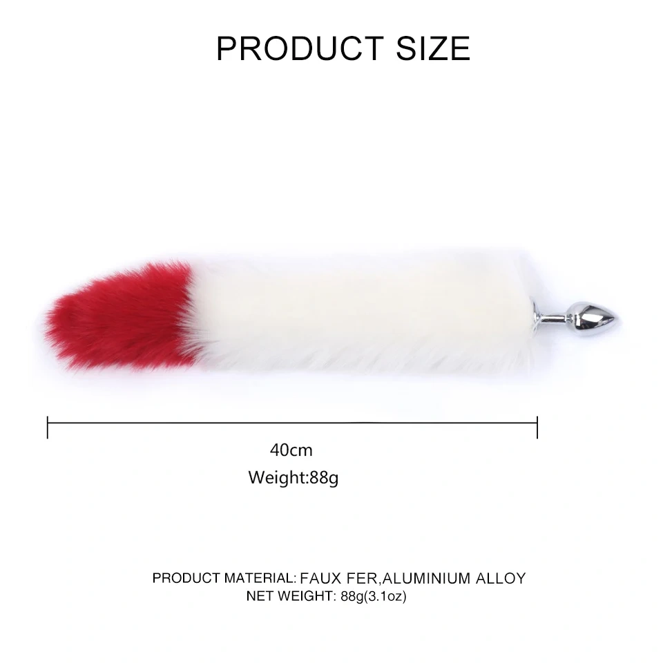 Double Color Fox Tail Butt Plug Anal Sex Toys Mix-Color Cosplay Anal Plug for Women Juguetes Sexuales