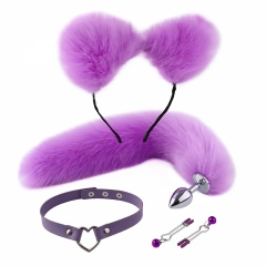 Purple Tail+Purple Cat Ear Sets