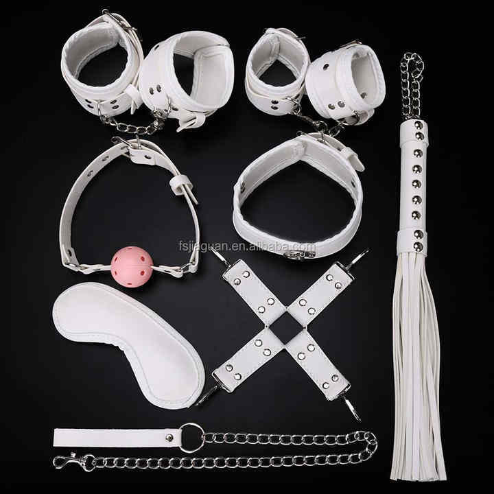Bondage Gear 8-Piece PU Leather Sex Harness and Whip Kits Adult BDSM Bondage Restraints for Women Juguetes Sexuales