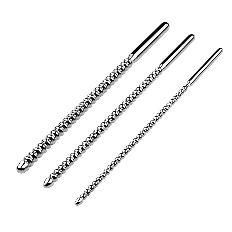 3 Size Long Sounding Urethral Stainless Steel Pain BDSM Penis Plug Sex Toys for Men Bondage Gear by Penis Toys