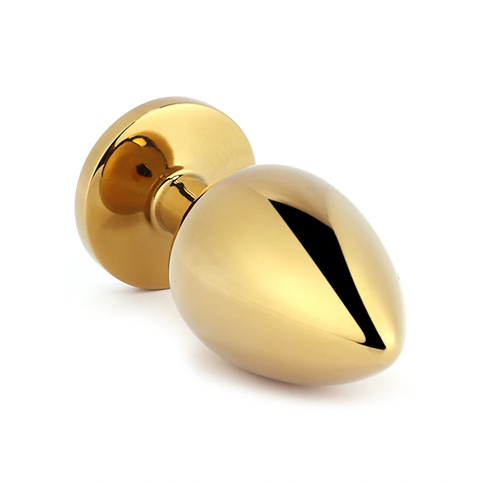 Golden Jewel Anal Plug Aluminum Alloy Sex Toy for Men and Women Used in Sex Games Butt Plug