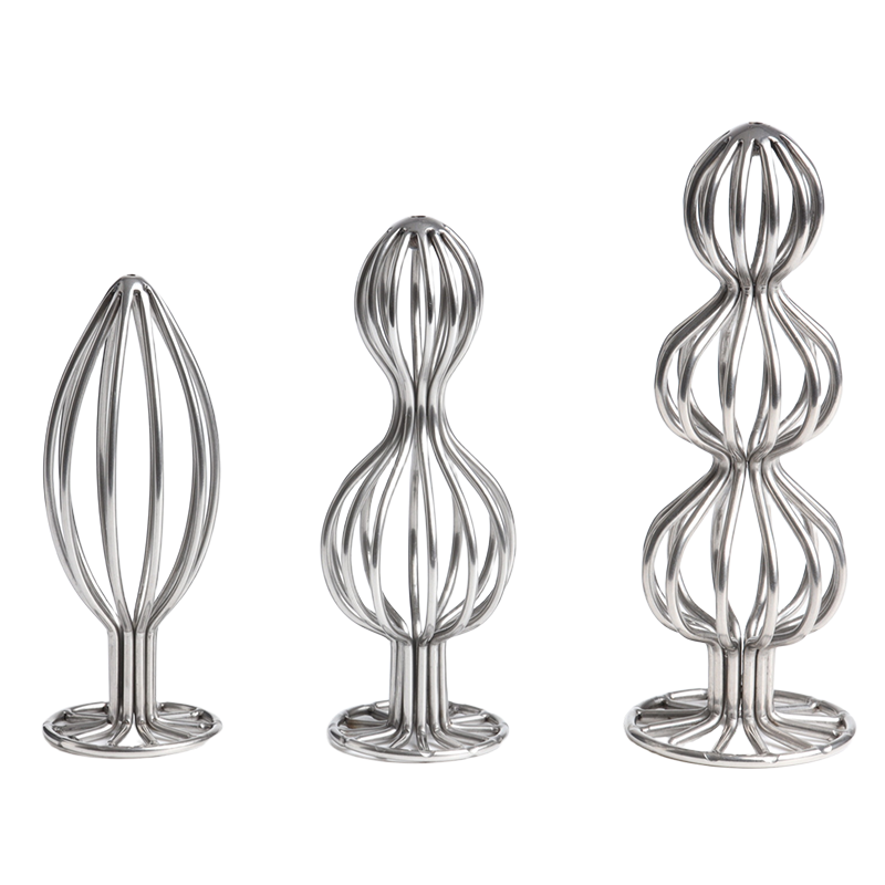 Small Medium Large 3-Piece Anal Plug Set Round Base Metal Sex Toys for Adults Adult Butt Plug