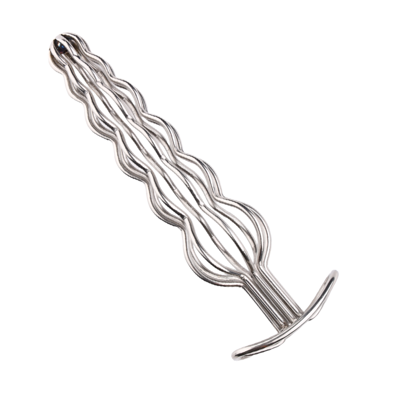 Anal Butt Plug Sex Toy Six Ball Stainless Steel Hollow Design  for Women and Men