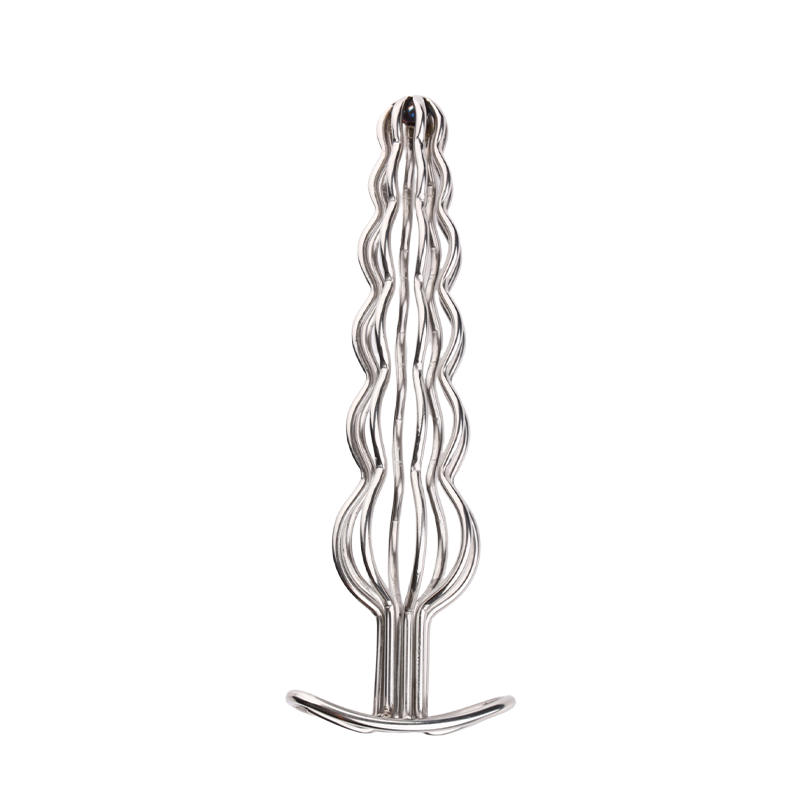Anal Butt Plug Sex Toy Six Ball Stainless Steel Hollow Design  for Women and Men